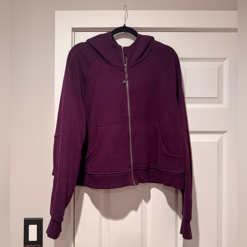 Auth. ✅ Lululemon Oversized Full Zip Scuba in “Dark Magenta” Size XL/XXL 💜